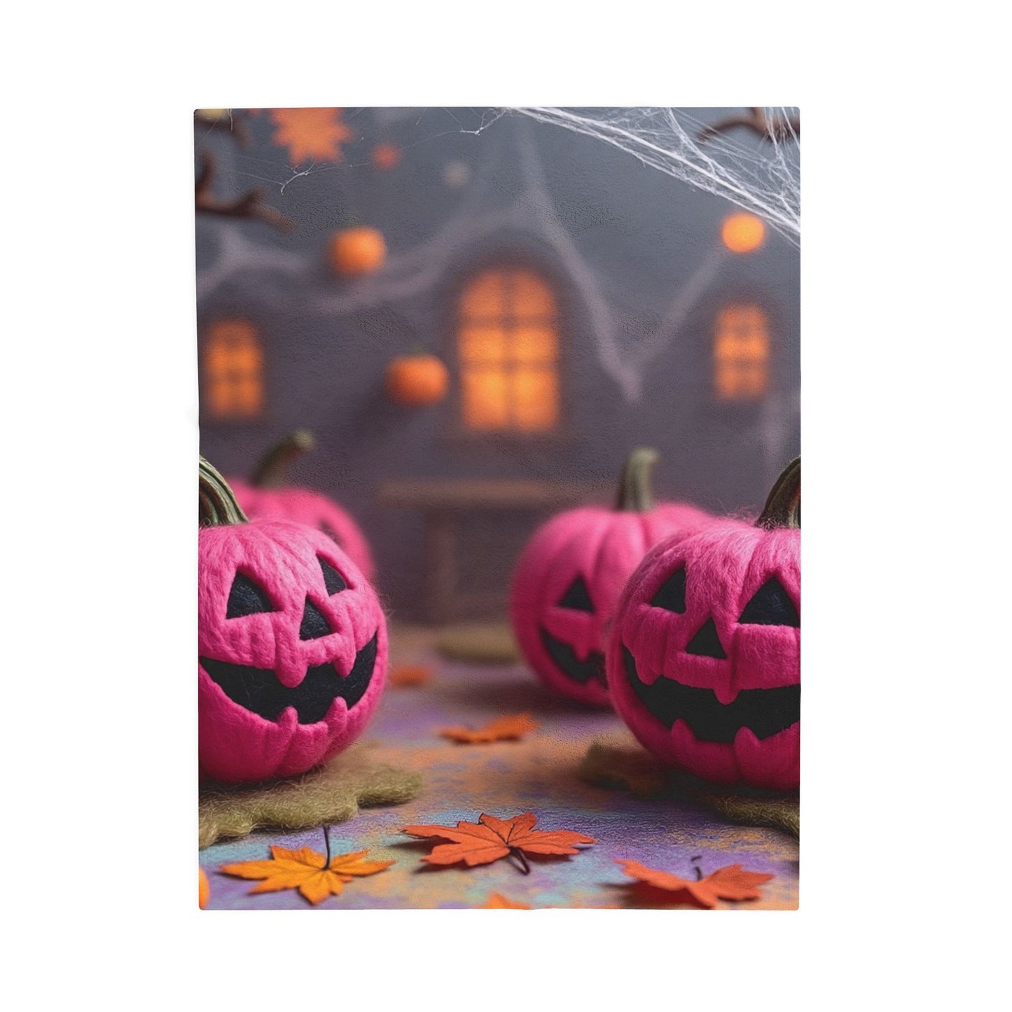 Cotton Candy Patch Cozy Plush Blanket – Pastel Halloween Spooky Cute Throw