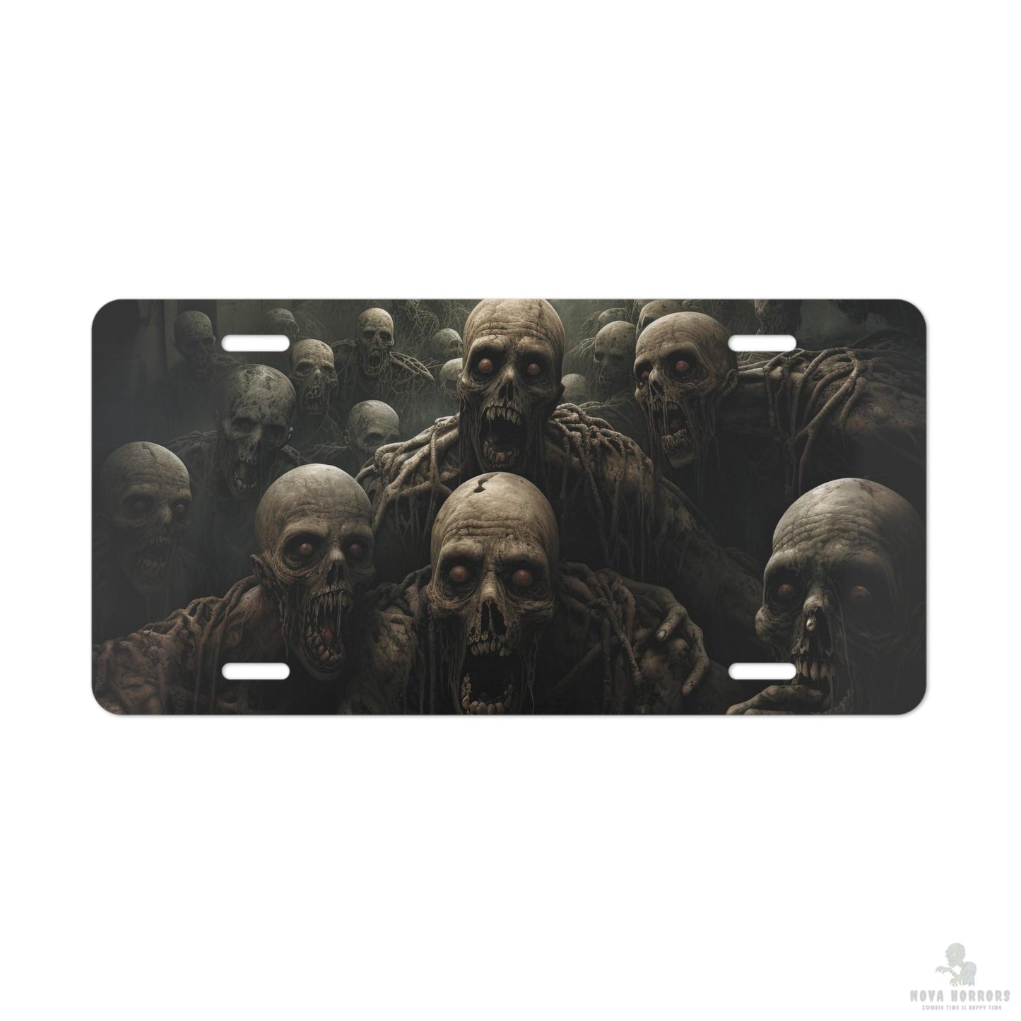 Staring Zombies Vanity Plate