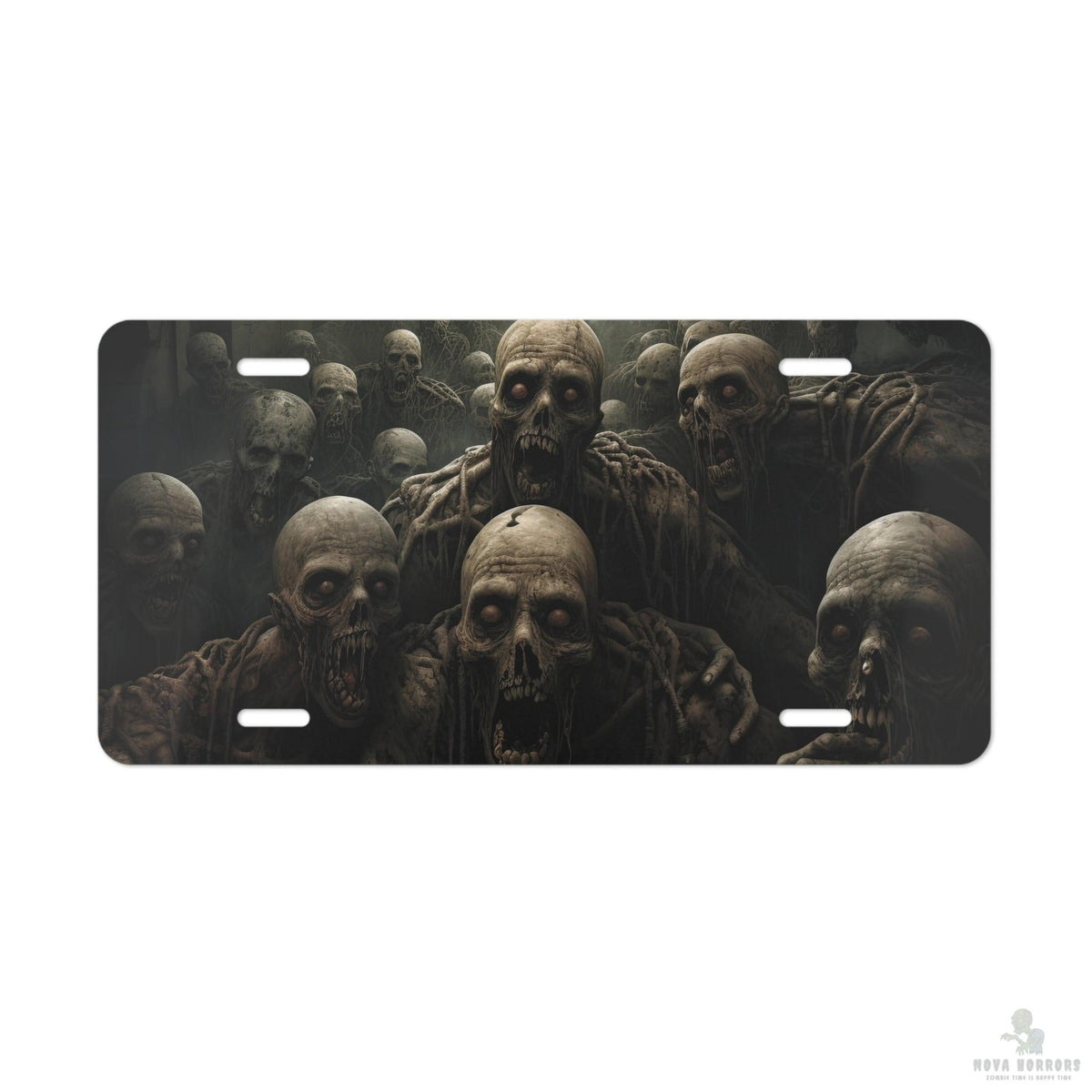 Staring Zombies Vanity Plate