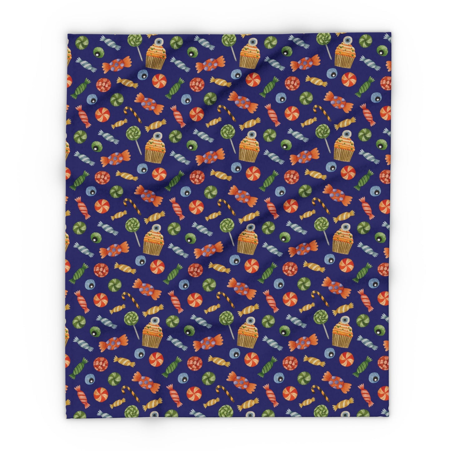 Halloween Candy Fleece Blanket – Cozy Spooky Throw for Fall Nights