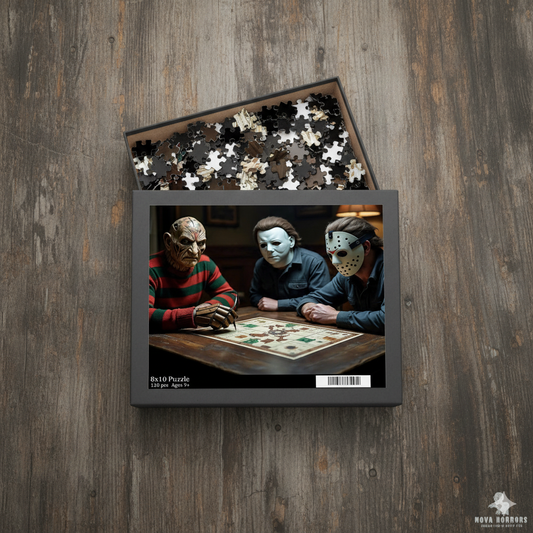 3 Amigo Villains Puzzle – 120 / 252 / 500 Piece Gothic Halloween Jigsaw