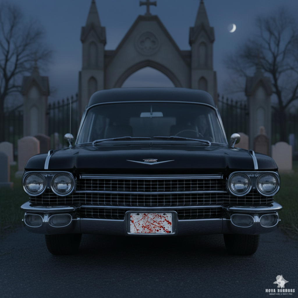 Blood Splatter Vanity Plate – Horror Halloween Car Tag & Creepy Wall Décor