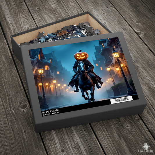 Midnight Rider in Halloweentown Puzzle – 120 / 252 / 500 Piece Halloween Jigsaw